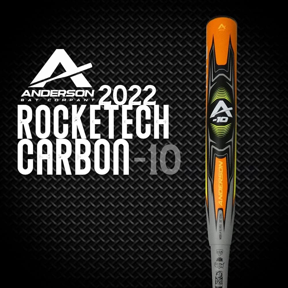 Anderson Rocketech Carbon -10 Fastpitch Softball Bat â Balanced Two-Piece Composite 2022 Model (31/21OZ)
