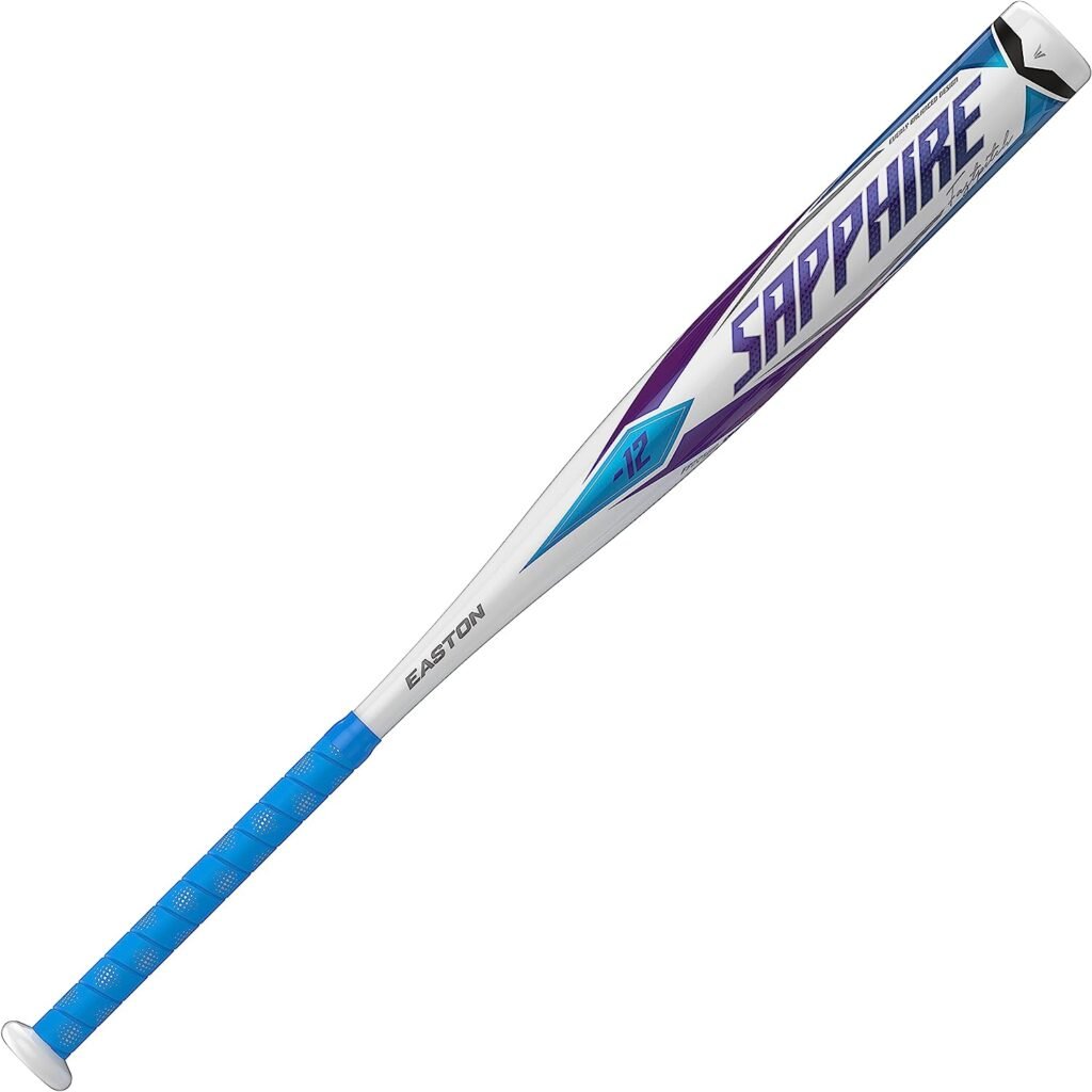 Easton SAPPHIRE Fastpitch Softball Bat | -12 | 1 Pc. Aluminum | Approved for All Fields