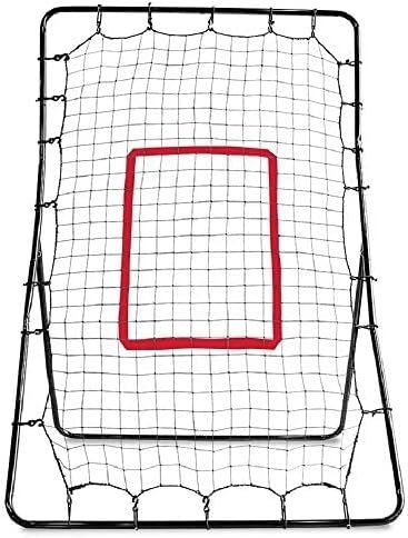 SKLZ PitchBack Baseball and Softball Pitching Net and Rebounder, Black/Red, 2 9 x 4 8