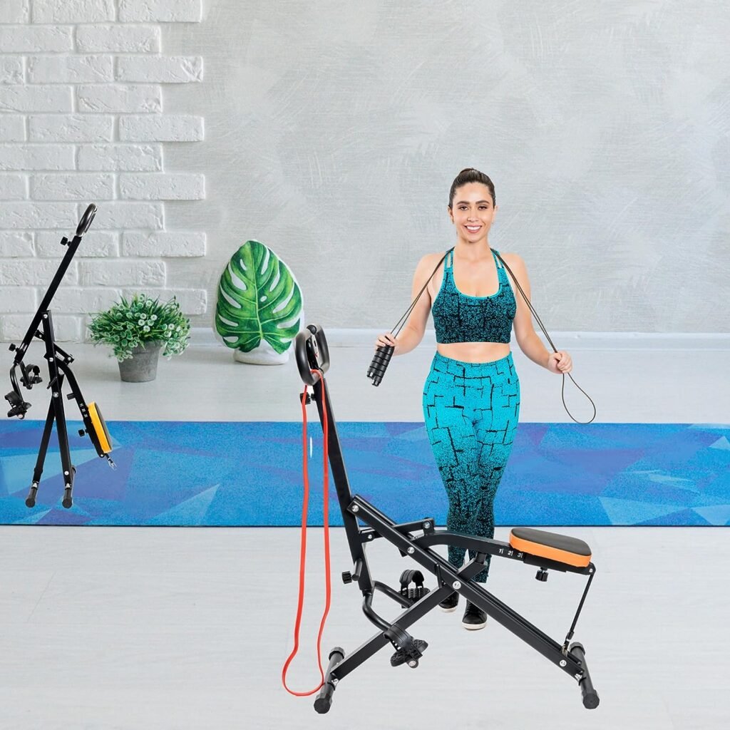 DARCON Squat Machine Exercise Equipment - Squat Ab Rowing Machine for Abs - Home Workout Equipment for Women-Men, Power Rider Row Squat for Glutes, Legs and Full Body Workouts