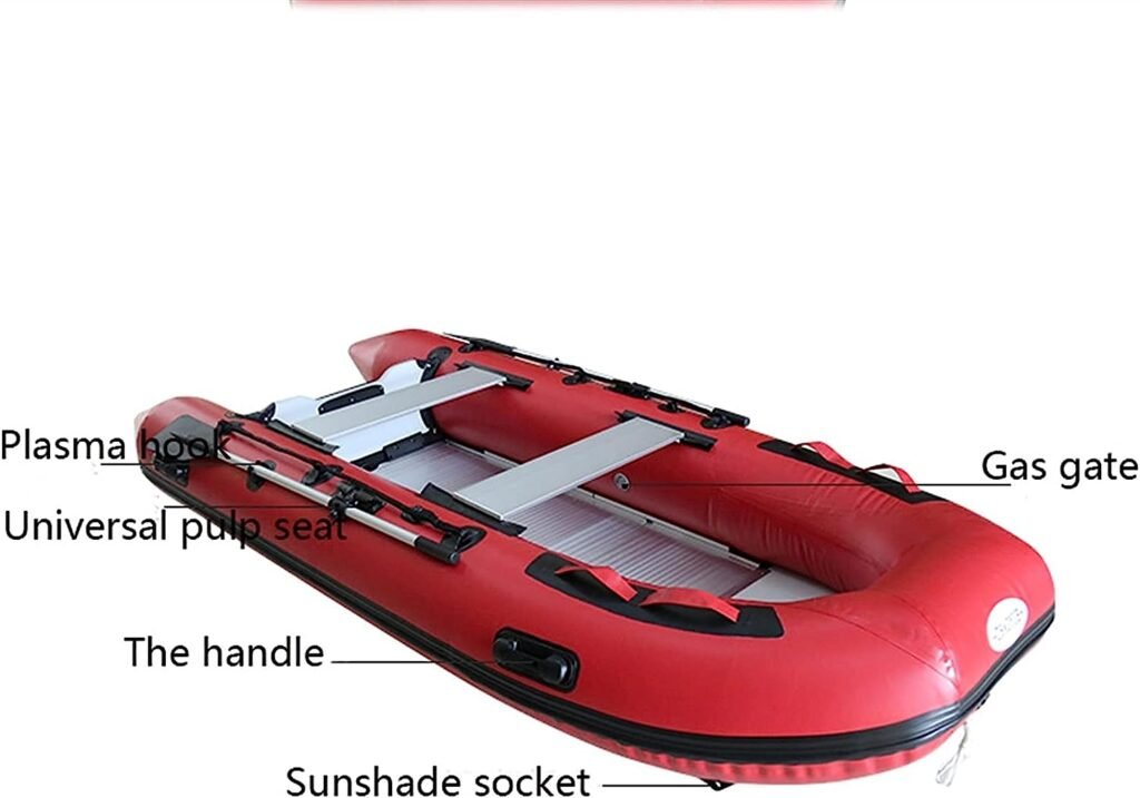 FBITE Thickened Kayak Professional Double Fishing Boat, Inflatable Rowing Boat, Including Paddle and Pump, Load Capacity, Inflatable Boat