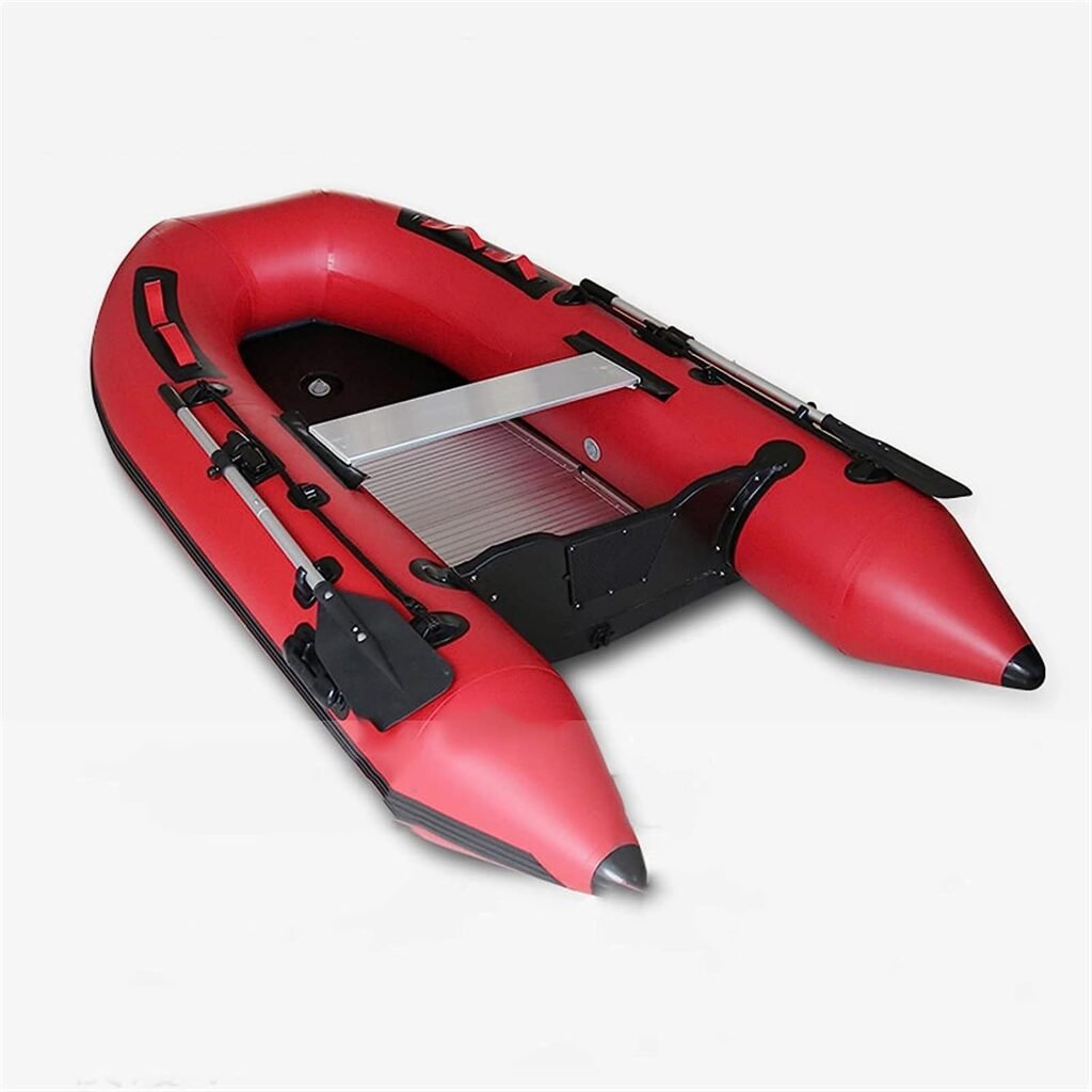 FBITE Thickened Kayak Professional Double Fishing Boat, Inflatable Rowing Boat, Including Paddle and Pump, Load Capacity, Inflatable Boat