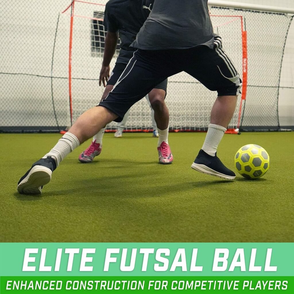 GoSports ELITE Futsal Balls - Great for Indoor or Outdoor Futsal Games or Practice – Choose Single or Six Pack - Includes Pump