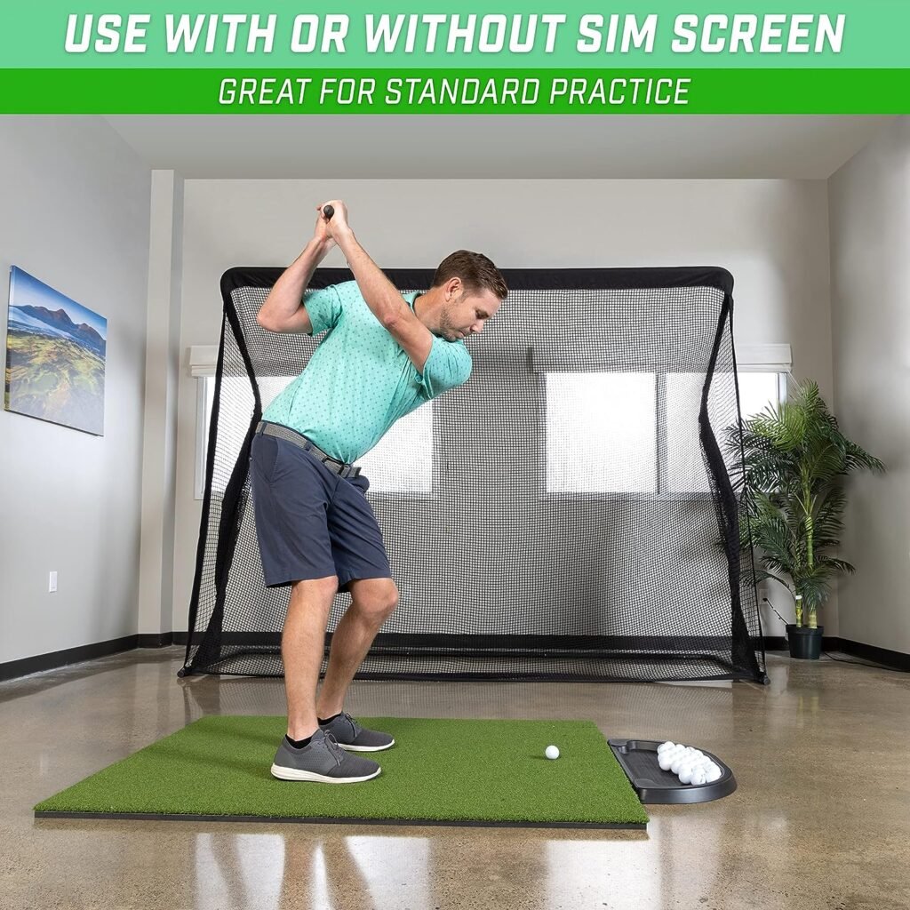 GoSports Golf Simulator Practice Bundle - Choose 10 or 7 Size