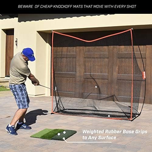 GoSports Tri-Turf XL Golf Practice Hitting Mat - Huge 24 Inch x 24 Inch for Optimal Practice