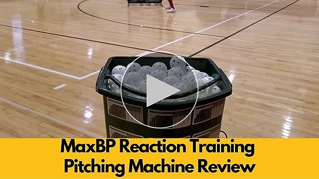 MaxBP Reaction Training Pitching Machine - Perfect for Kids, Teens  Adults - 30-145 mph Speeds for Baseball  Softball - Battery Operated Trainer with Soft  Practice Balls - Essential Equipment for Toss  Training - Automatic and Portable