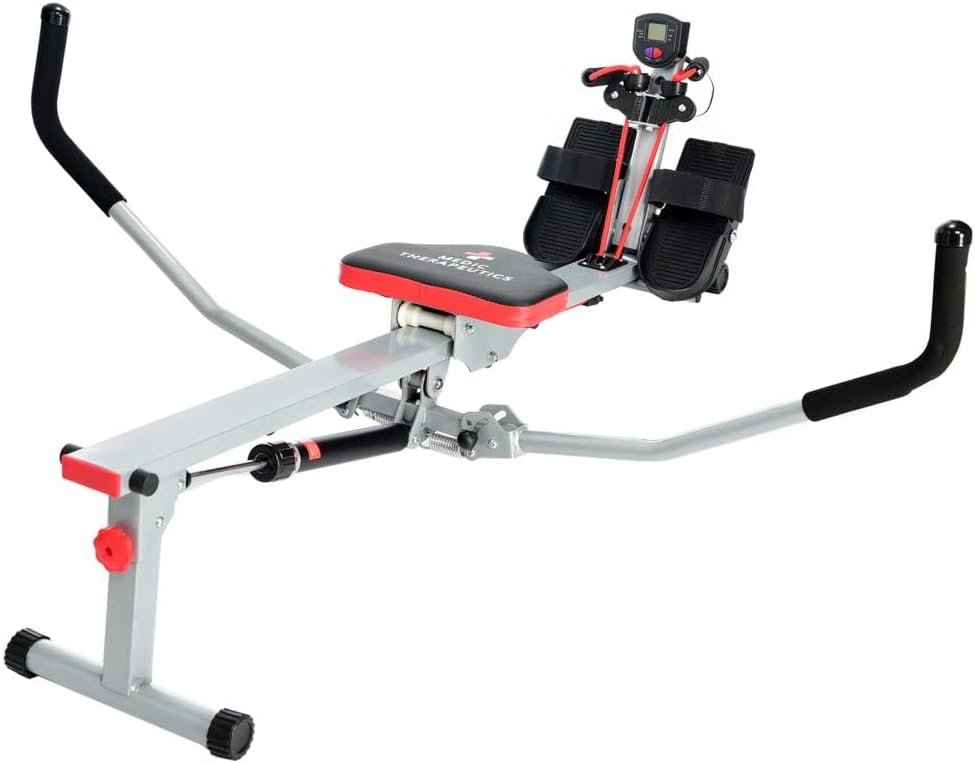 Medic Therapeutics Portable Fitness Rowing Machine W/Adjustable Resistance