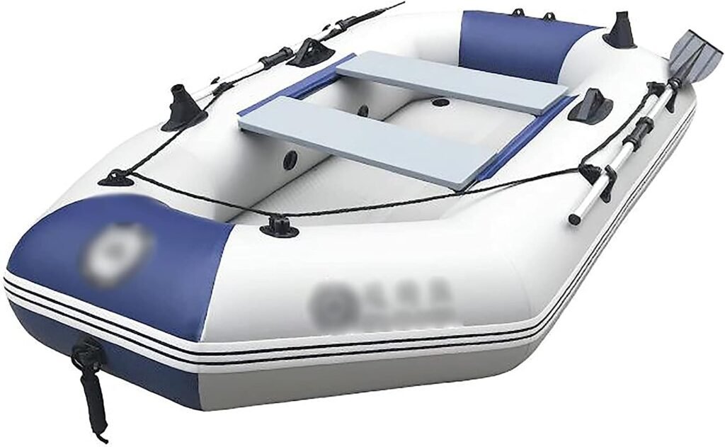 MINDONG HZH Inflatable Boat Canoe, Raft Inflatable Kayak with Air Pump Rope Paddle, Rubber Dinghy Adults and Kids, Portable Fishing Inflatable Boat