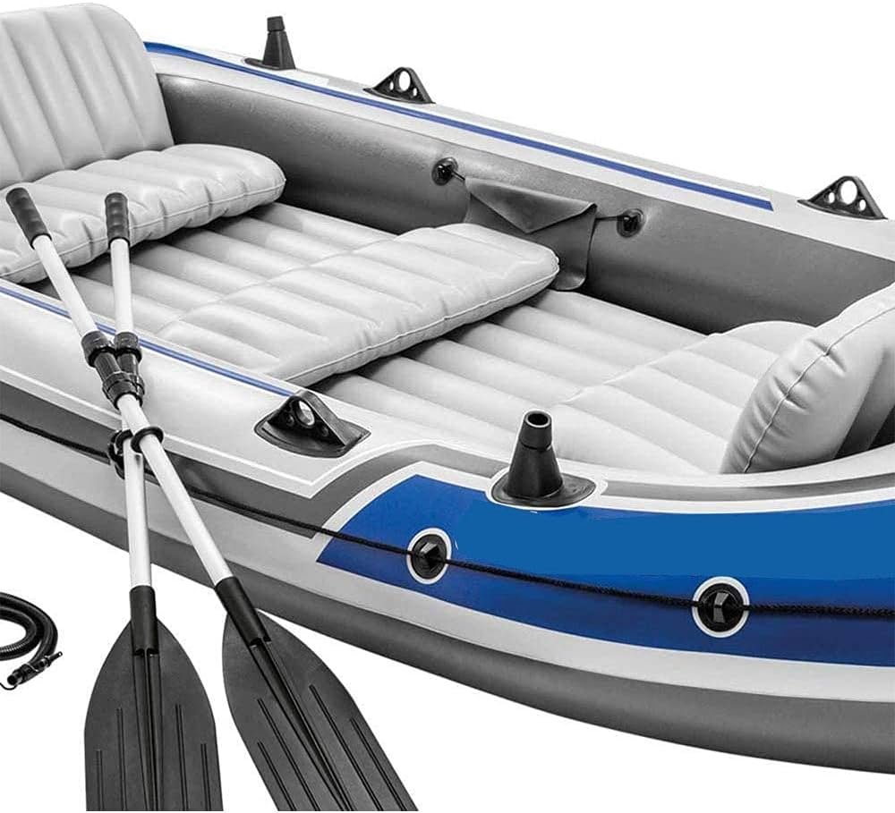 MINDONG HZH Inflatable Boat Canoe, Raft Inflatable Kayak with Air Pump Rope Paddle, Rubber Dinghy Adults and Kids, Portable Fishing Inflatable Boat