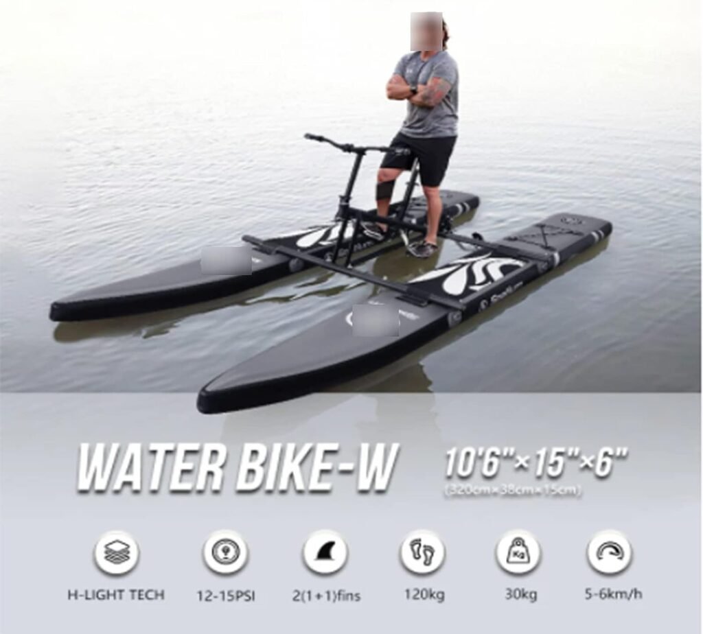 PULME Water Touring Kayaks,Water Leisure Bicycles, Inflatable Bicycle,Sports Fishing Touring,Water Sports Equipment,Inflatable Kayak Bikeboat for Lake, Outdoor Pedal Bicycle Boat