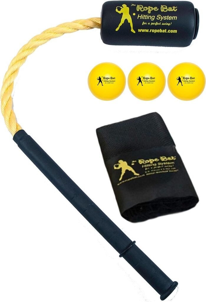 Rope Bat - Ultimate Rope Bat Swing Trainer w/ 3 Soft Training Balls – Baseball  Softball Hitting Trainer, Training Tool, Batting Aid