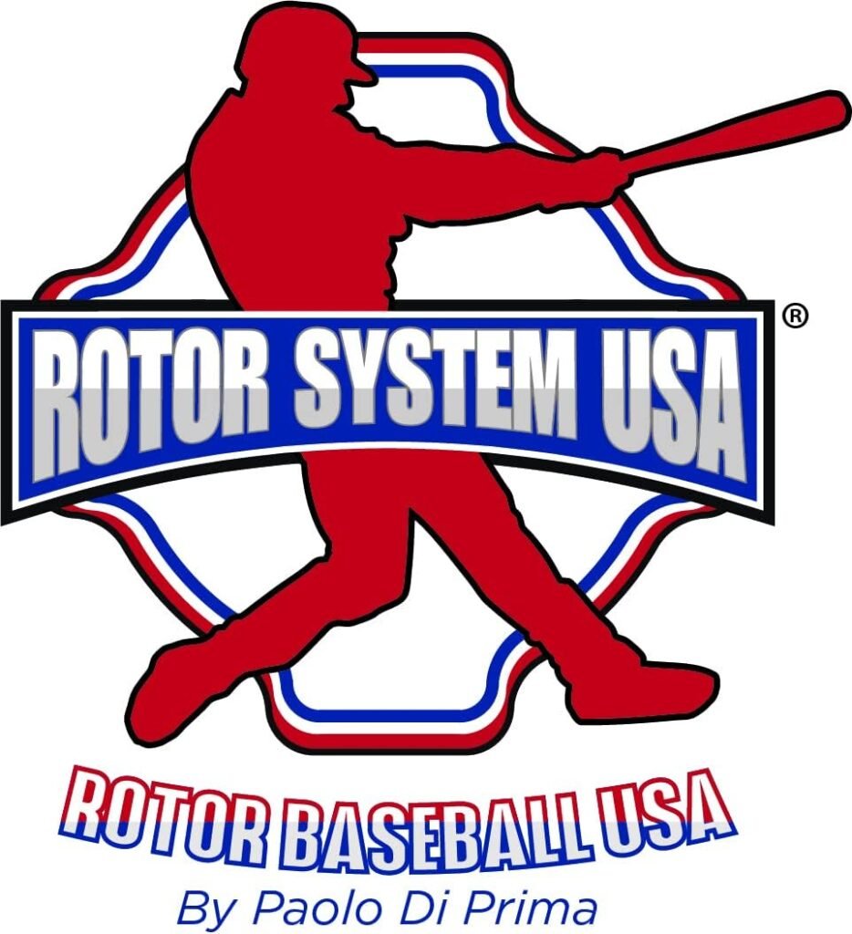 Rotor System USA Power Batting System Combo - Baseball Batting Trainer Great for Practices - Portable Swing Training Station Quickly Improves Form - Harder Hits for Junior  Youth Softball  T-Ball