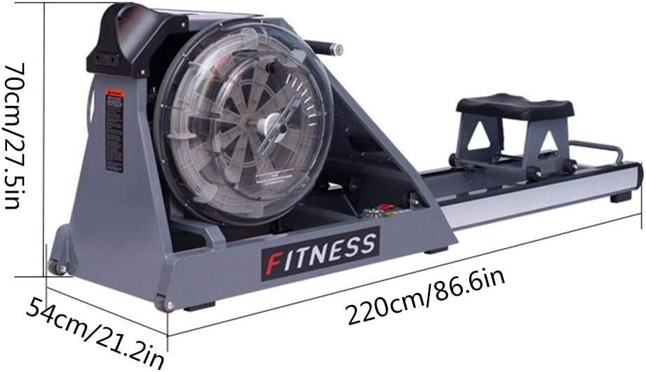 TOE Water Rowing Machine Foldable with Double Water Tank for Home Use Water Rower Machine Infinite Resistance LCD Monitor Indoor Cardio Machine Workout Sports Fitness 330LB Max Capacity