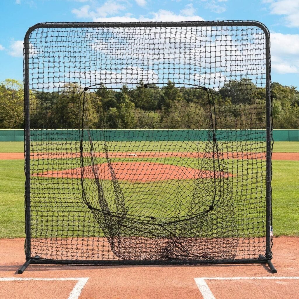 FORTRESS Baseball Sock Net Screen - 7ft x 7ft Pro Quality Hitting Net for Baseball Training