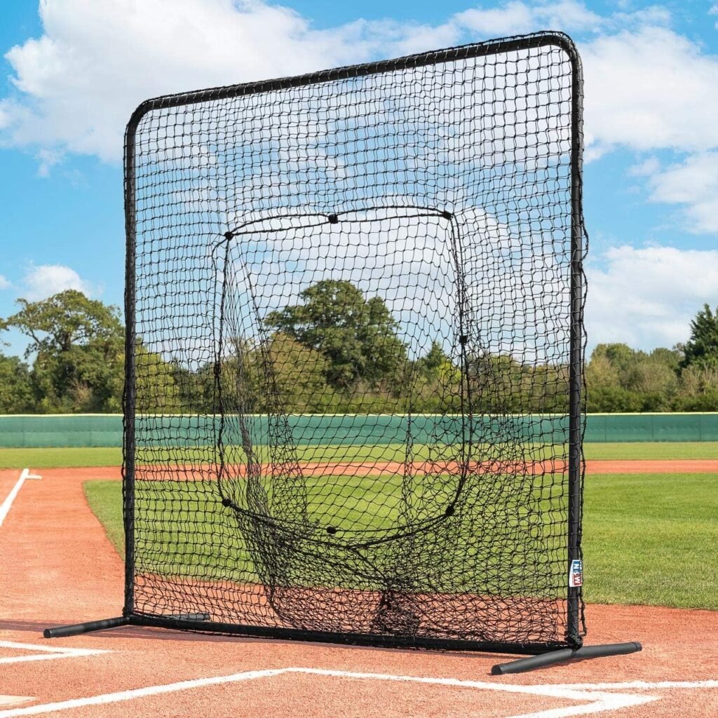 FORTRESS Baseball Sock Net Screen - 7ft x 7ft Pro Quality Hitting Net for Baseball Training