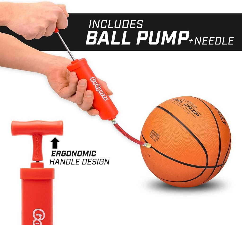 GoSports 7 Inch Mini Basketball 3 Pack with Premium Pump - Perfect for Mini Hoops or Training