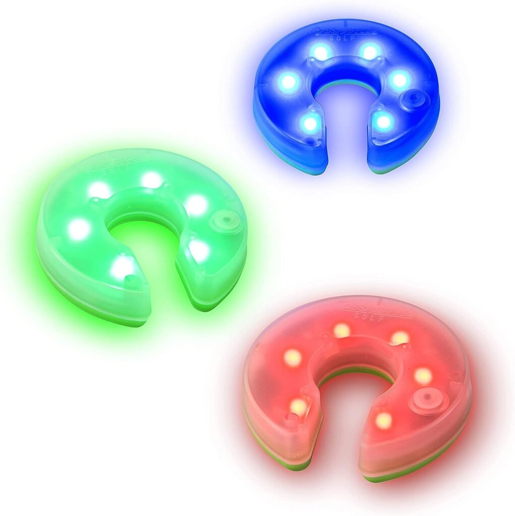 GoSports Light Up Golf Hole Lights 3 Pack - Great for Low Light Golf Play, Putting Practice, Chipping Practice and More