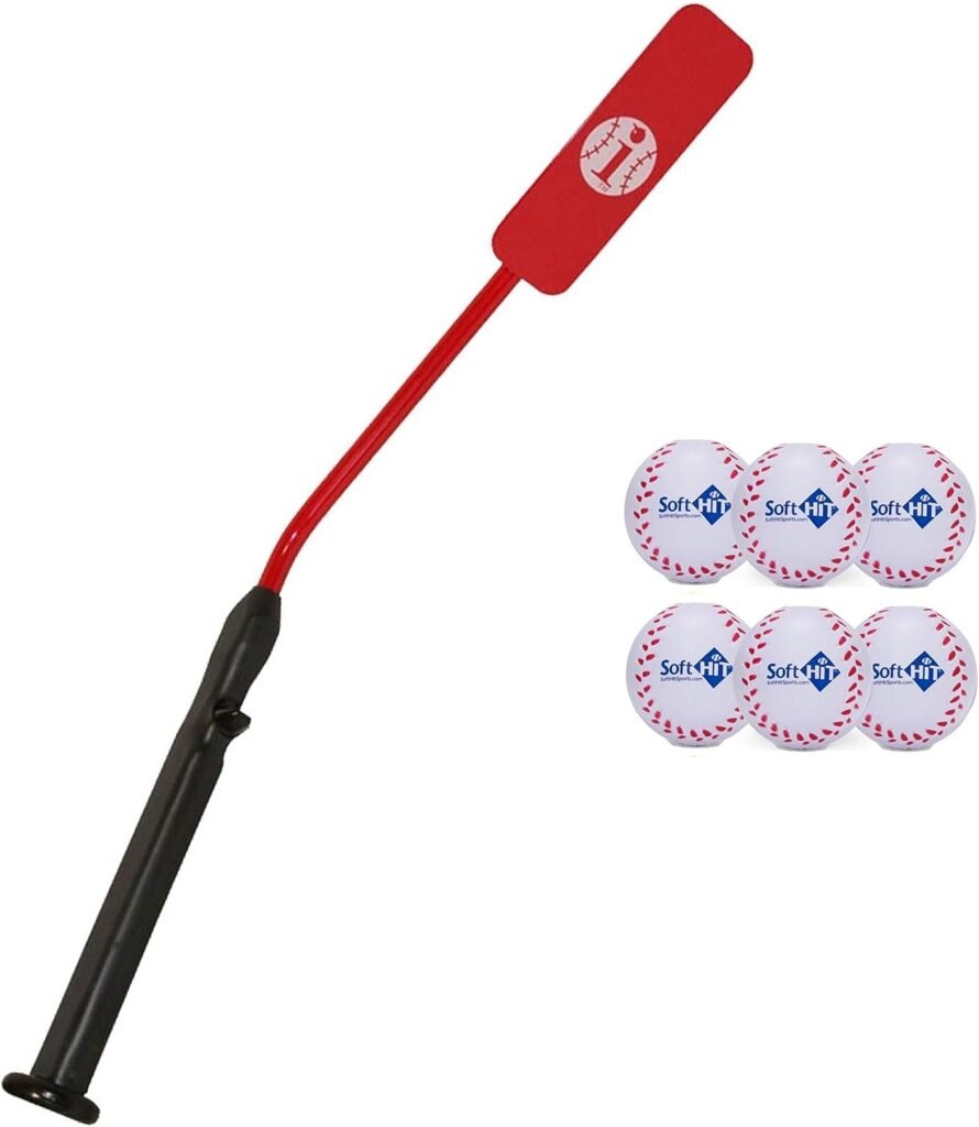 Mpo Insider Bat Size 7 and Anywhere Ball Complete Baseball Softball Batting Practice Kit (1 Bat  6 Balls)