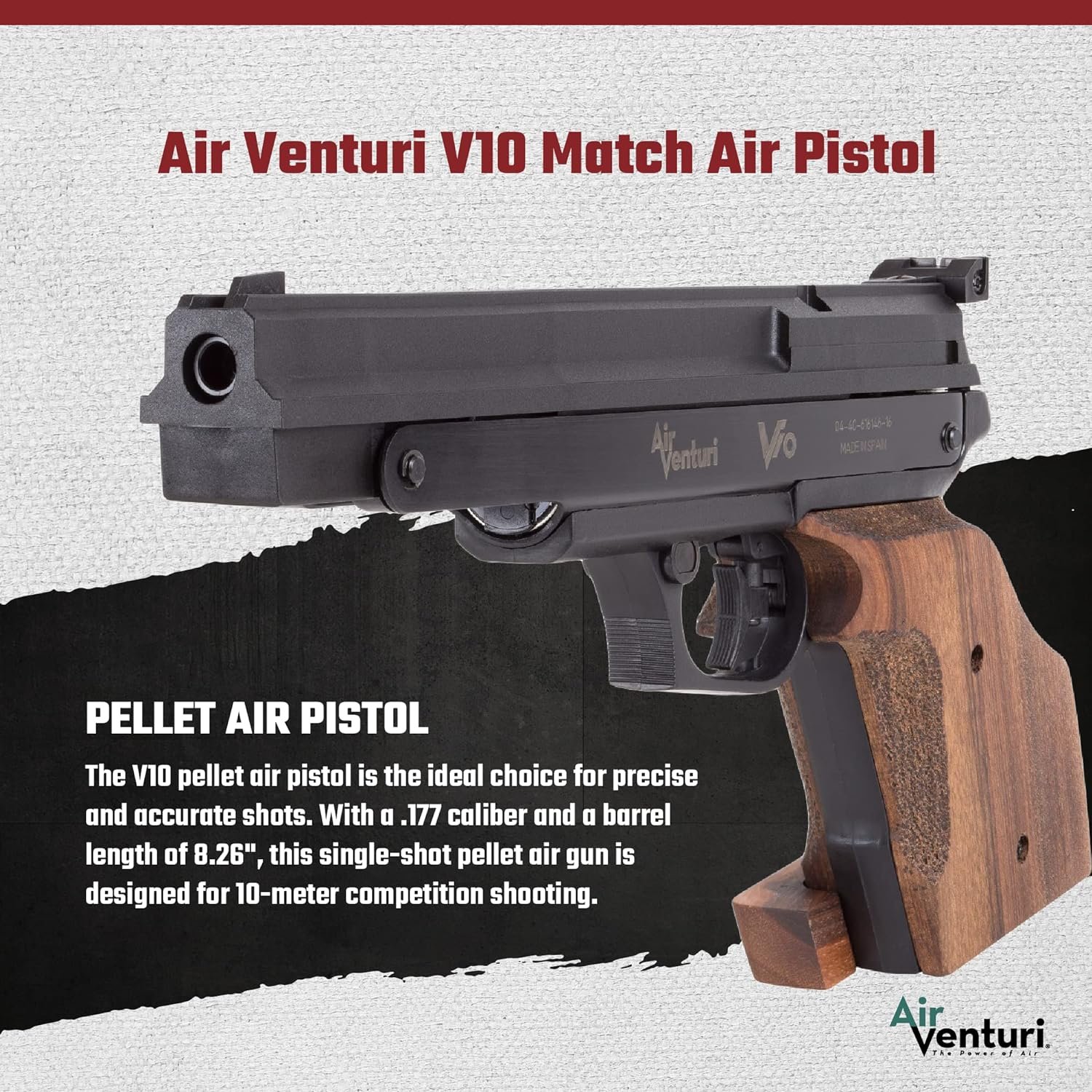 Air Venturi V10 .177 Caliber Competition Target Match Air Pistol