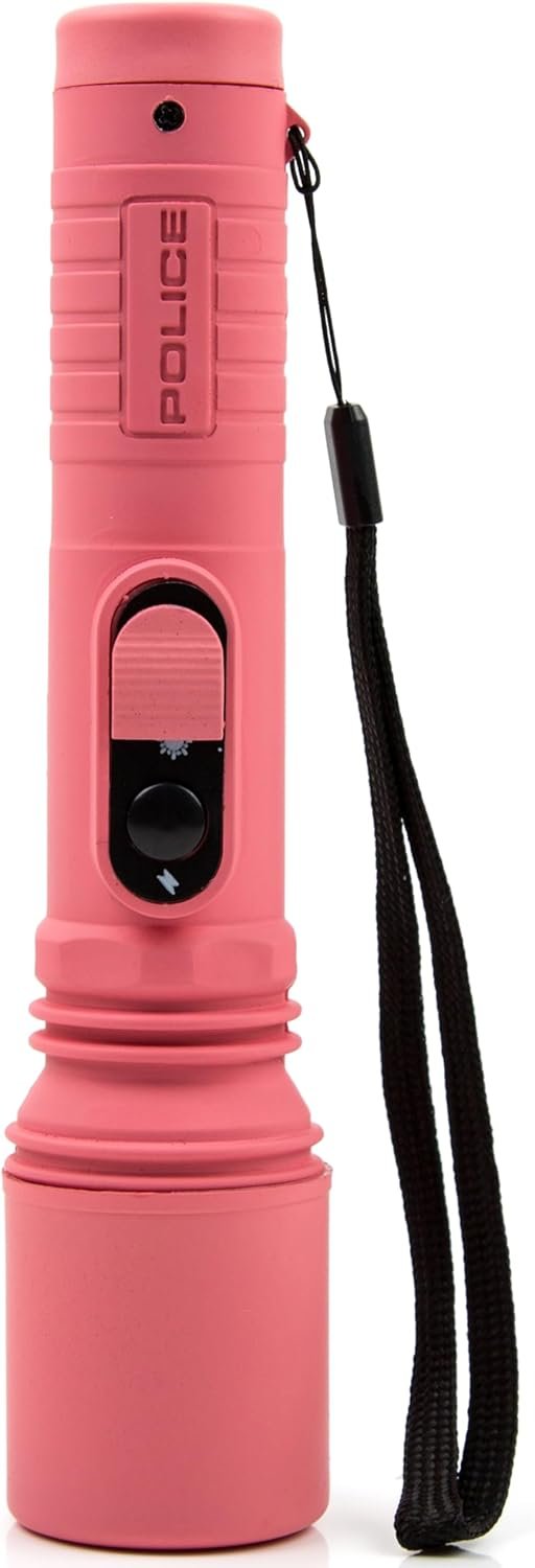 POLICE 305 Stun Gun with LED Flashlight, Pink