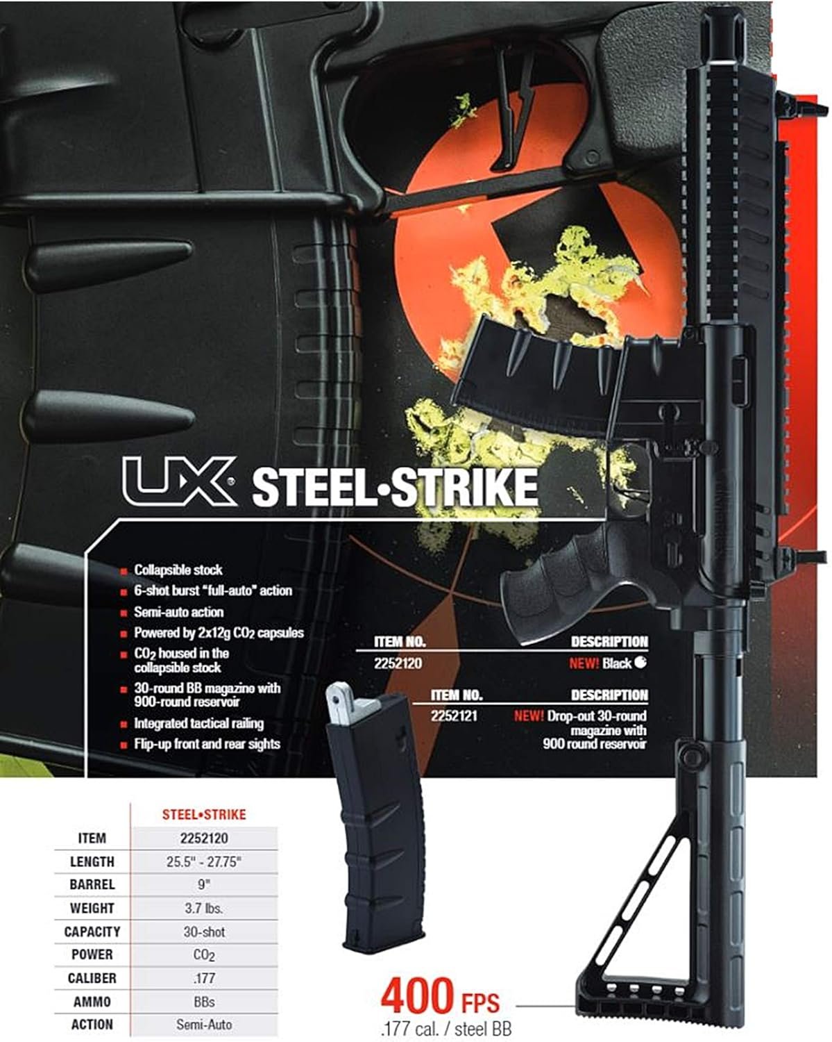 Umarex Steel-Strike Automatic .177 Caliber BB Gun Air Rifle