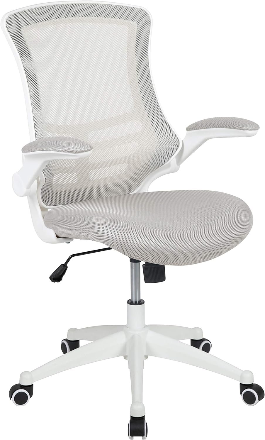 Flash Furniture Kelista Mid-Back Black Mesh Swivel Ergonomic Task Office Chair with Flip-Up Arms