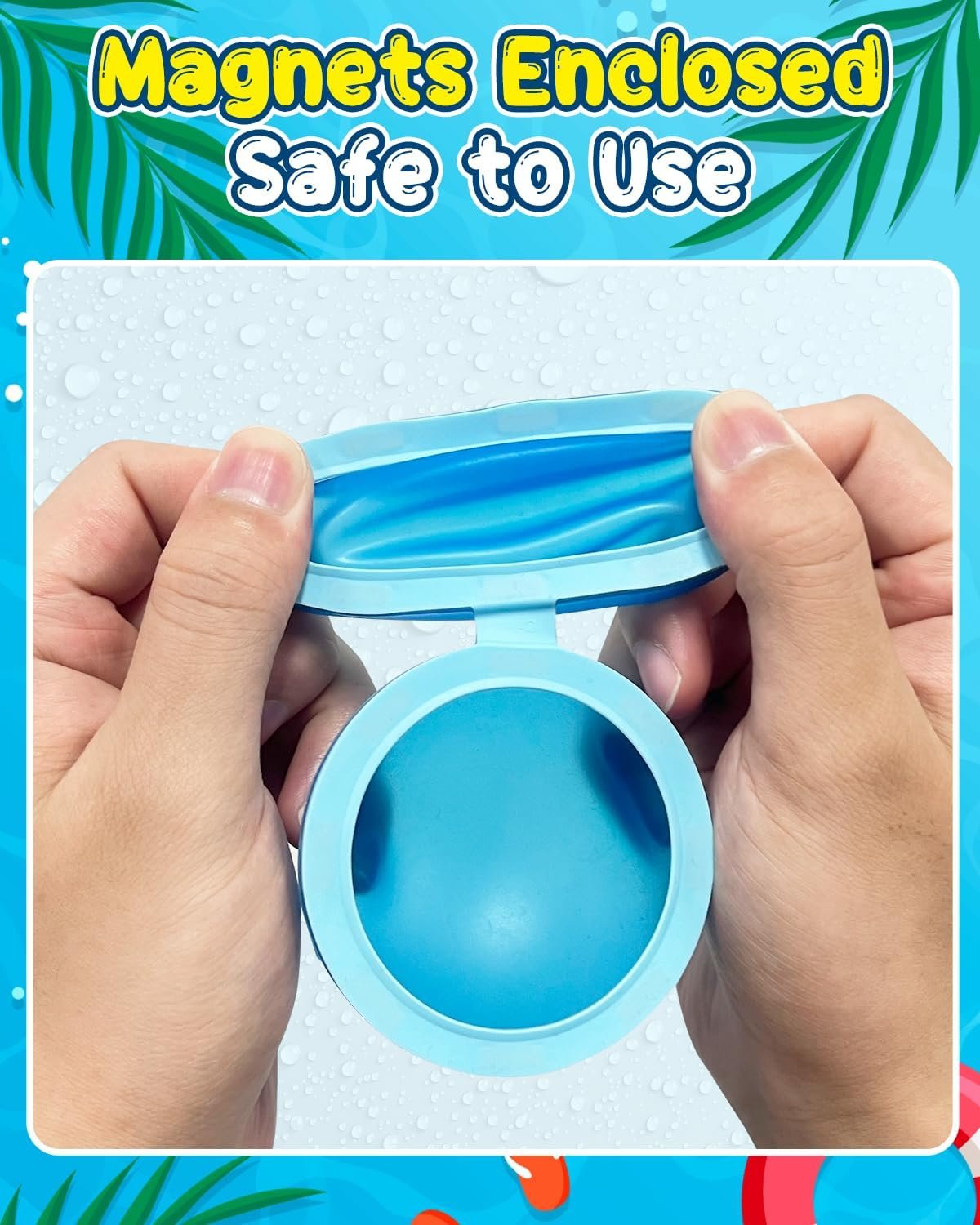Reusable Water Balloons for Kids - Magnetic Latex-Free Silicone Water Bomb with Mesh Bag, Summer Toys Swimming Pool Party Supplies Bath Toy Outdoor Idea Gift for Kids