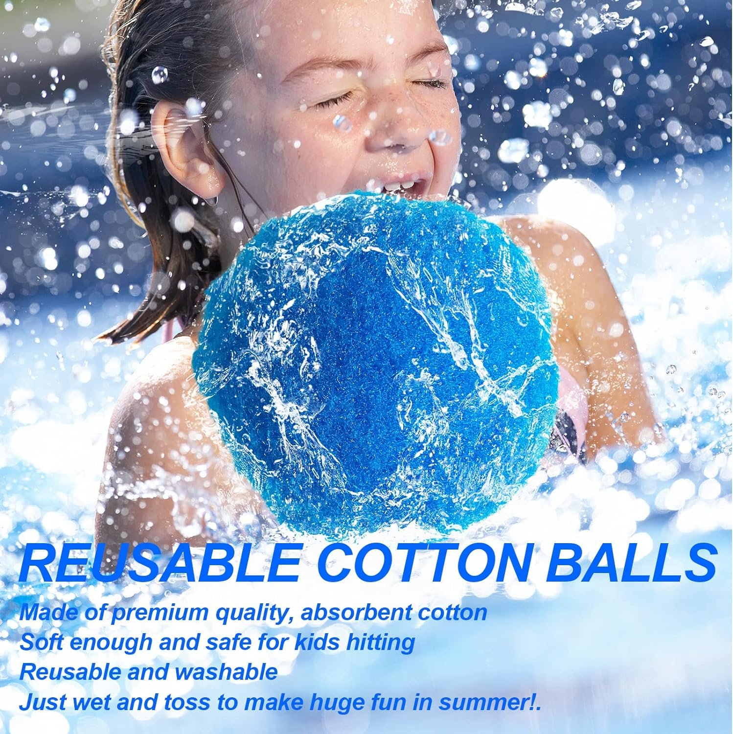 60 Pcs Reusable Water Balls, Reusable Water Balloons for Outdoor Toys and Games, Water Toys for Kids and Adults Boys and Girls - Summer Toys Ball for Pool and Backyard Fun