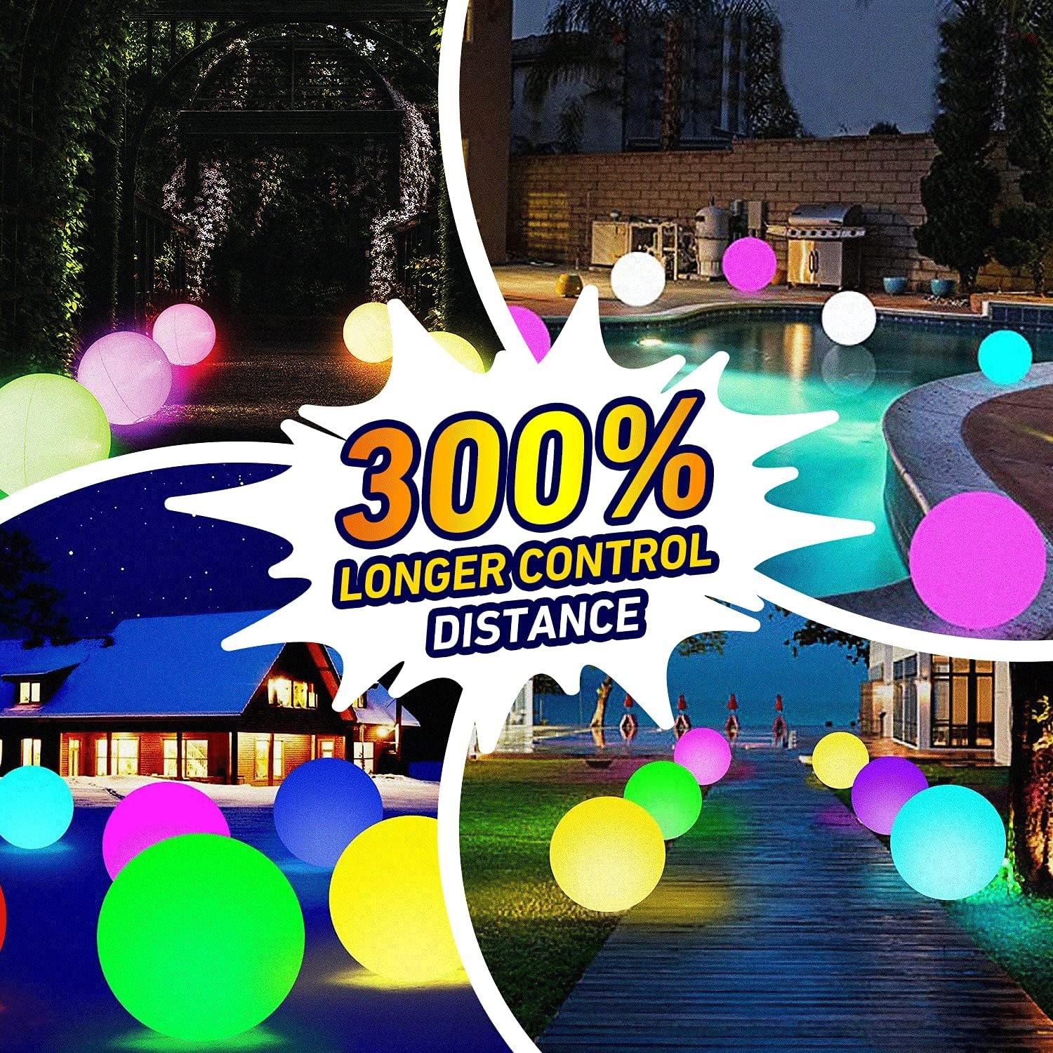 Pool Toys - LED Beach Ball with Remote Control - 16 Colors Lights and 4 Light Modes, 100ft Control Distance - Outdoor Beach Party Games for Kids Adults, Pool Patio Garden Decorations (1PCS).