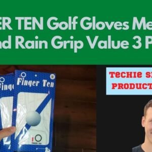 FINGER TEN Golf Gloves Men Left Hand Rain Grip Value 3 Pack