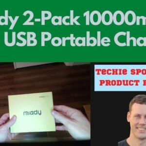 Miady 2 Pack 10000mAh Dual USB Portable Charger