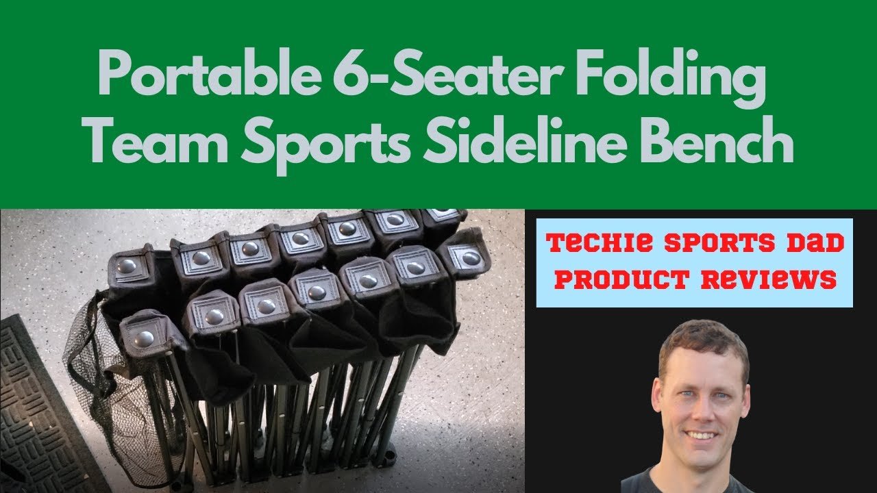 Portable 6 Seater Folding Team Sports Sideline Bench Y9O5 7UB0KE 