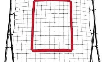 sklz pitchback baseball and softball pitching net and rebounder blackred 2 9 x 4 8