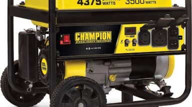 champion power equipment 100522 43753500 watt rv ready portable generator with wheel kit carb 2