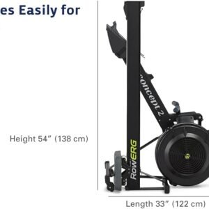concept2 rowerg indoor rowing machine pm5 monitor device holder adjustable air resistance easy storage 4