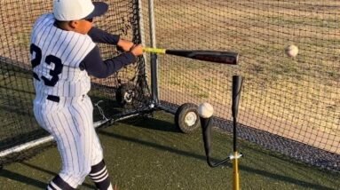 ct4 pro style dual training baseball and softball tee patented detachable 360a rotating arm friction fit double batting 1 1