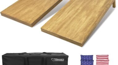 gosports 4 ft x 2 ft regulation size wooden cornhole boards set review