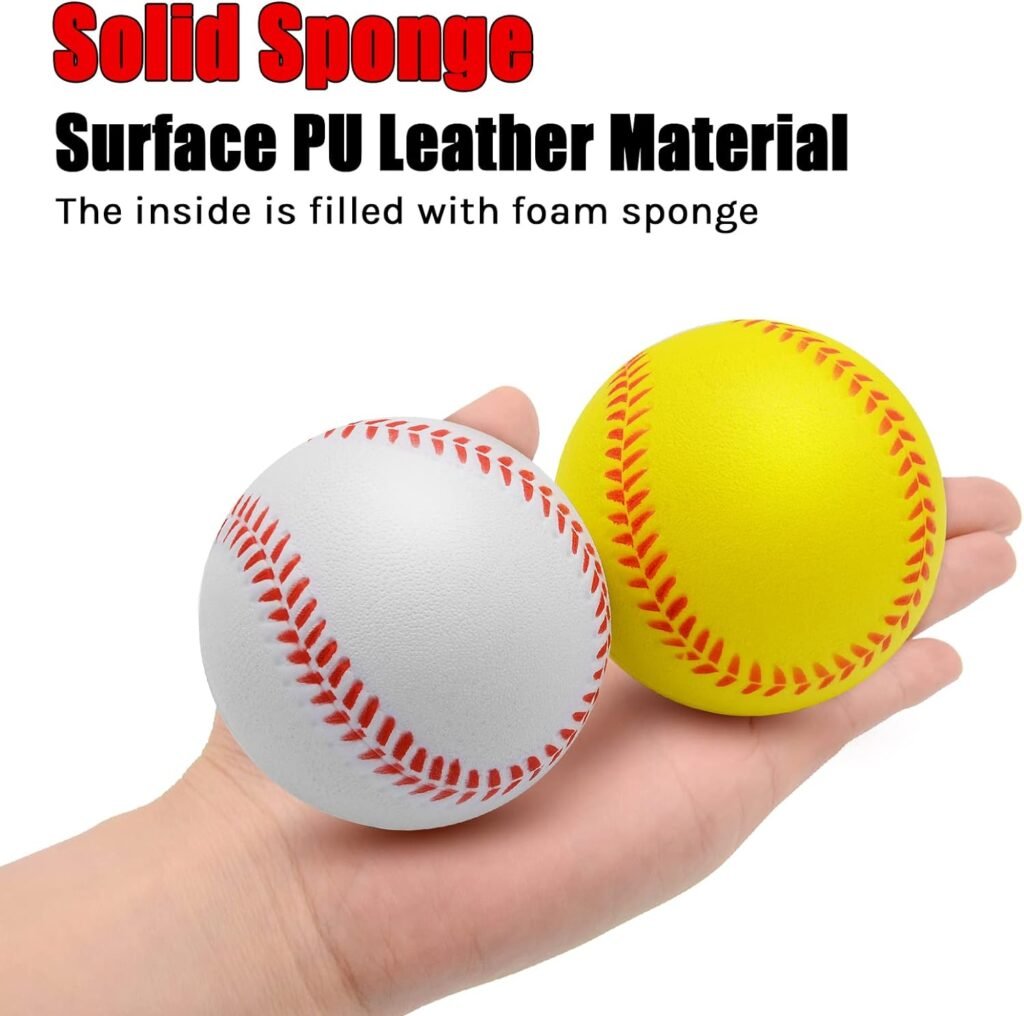Foam Baseballs 12 Pack, Soft Baseballs 9 inch Training Softball for Catching, Throwing and Hitting Practice