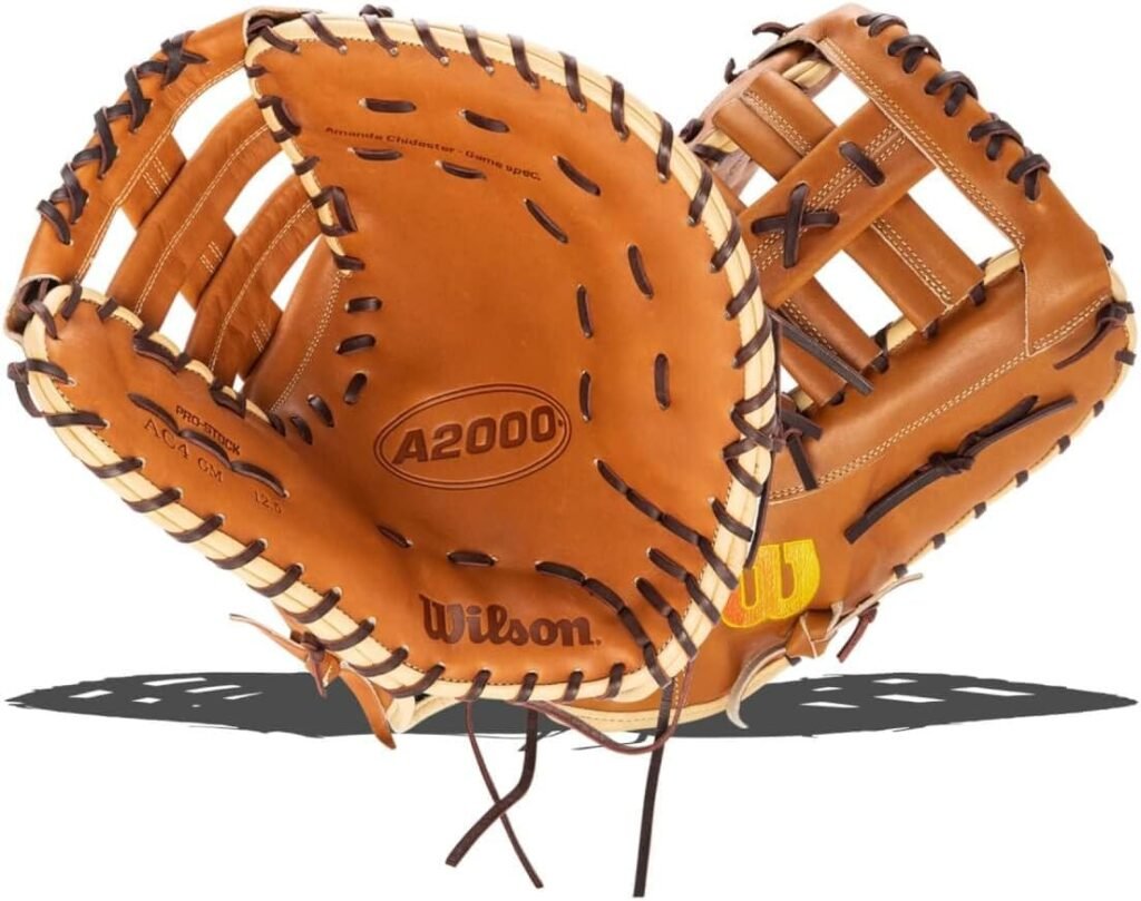 Wilson 2023 A2000 A Chidester Game Model with SuperSkin WBW101017125 Fastpitch First Base Mitt
