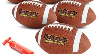 gosports combine football 6 pack regulation size official composite leather balls review