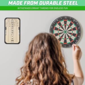 gosports dry erase steel darts scoreboard cricket and 01 dart games with 2 magnetic markers review