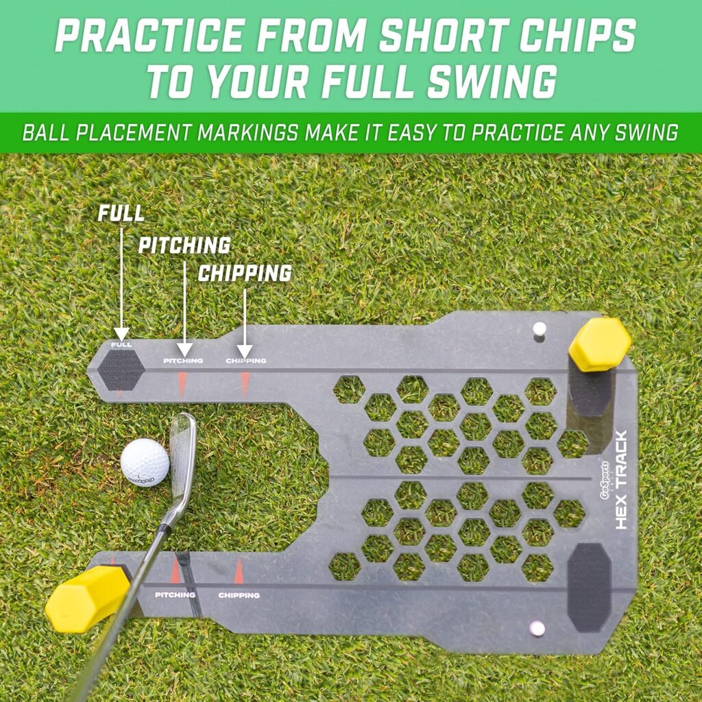 GoSports Golf HEX Track Swing Path Guide - Fix Slices, Hooks, Alignment and More