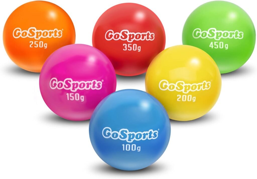 GoSports Plyometric Weighted Balls for Baseball  Softball Training 6 Pack - Variable Weight Balls to Improve Power and Mechanics - Choose Pro or Elite Set