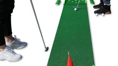 sprawl golf pong game set putting mat indoor outdoor golf putters putting green practice training aid golf gifts for hom 2
