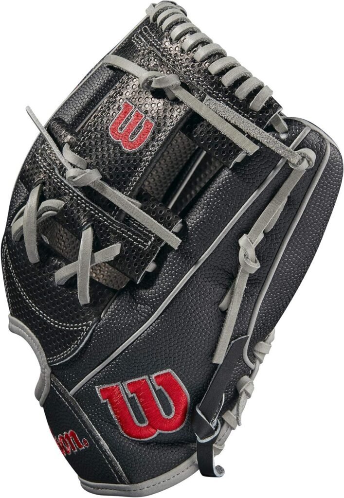 WILSON A2000 Spin Control Fastpitch H12 w/SuperSkin (Infield) - Right Hand Throw,12,Black, large, WBW10022112