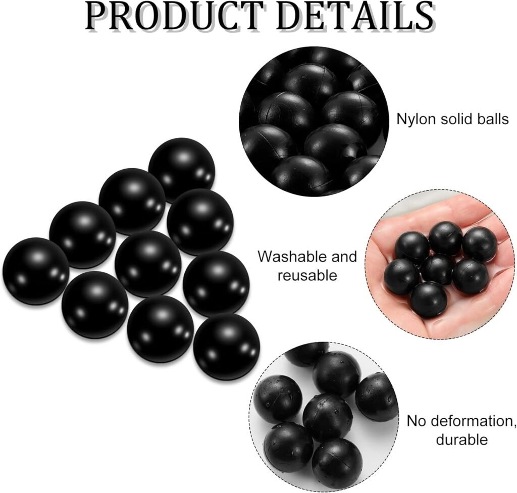 150 Pieces 68 Cal Paintballs Solid Balls 68 Breaker Balls Hard Nylon Paintball for Shooting Training Practice
