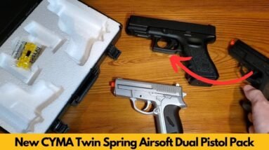 Demo and Review - New CYMA Twin Spring Airsoft Dual Pistol Combo Pack
