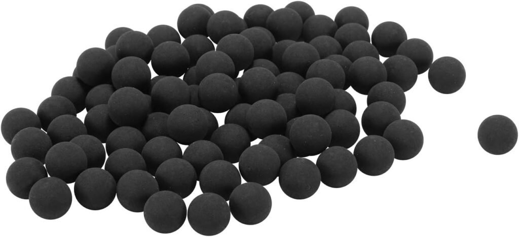 T4E Premium Rubber Ball Ammo for Paintball Guns, Black