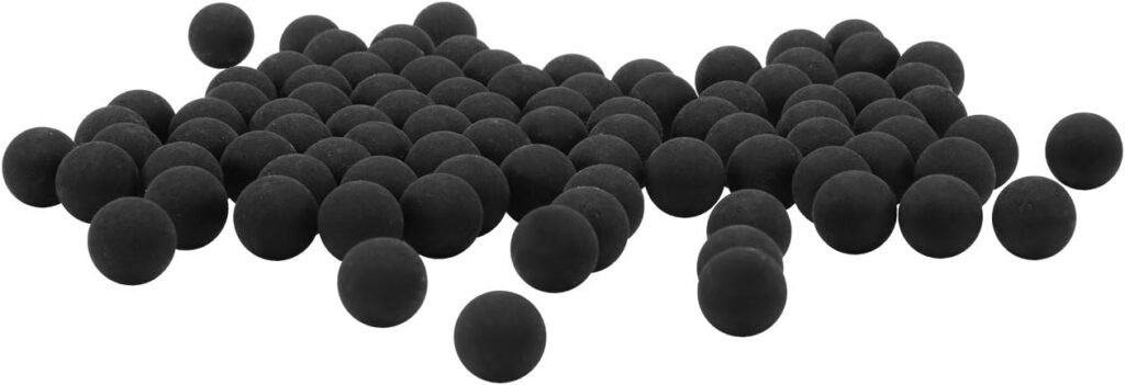 T4E Premium Rubber Ball Ammo for Paintball Guns, Black