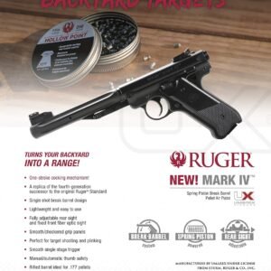 umarex ruger mark iv break barrel 177 caliber pellet air pistol review